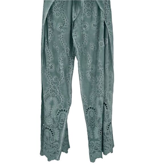 Young‎ Fabulous & Broke Ellis Strapless Eyelet Jumpsuit Surf Blue Women Medium - Picture 4 of 12